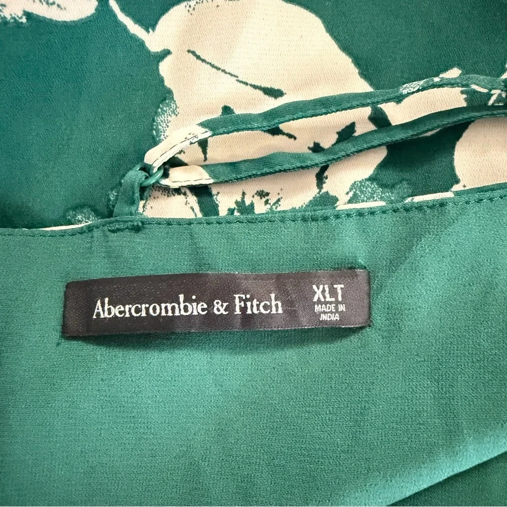 Abercrombie & Fitch Green Camille High-Slit Maxi Dress Size XLT 41245